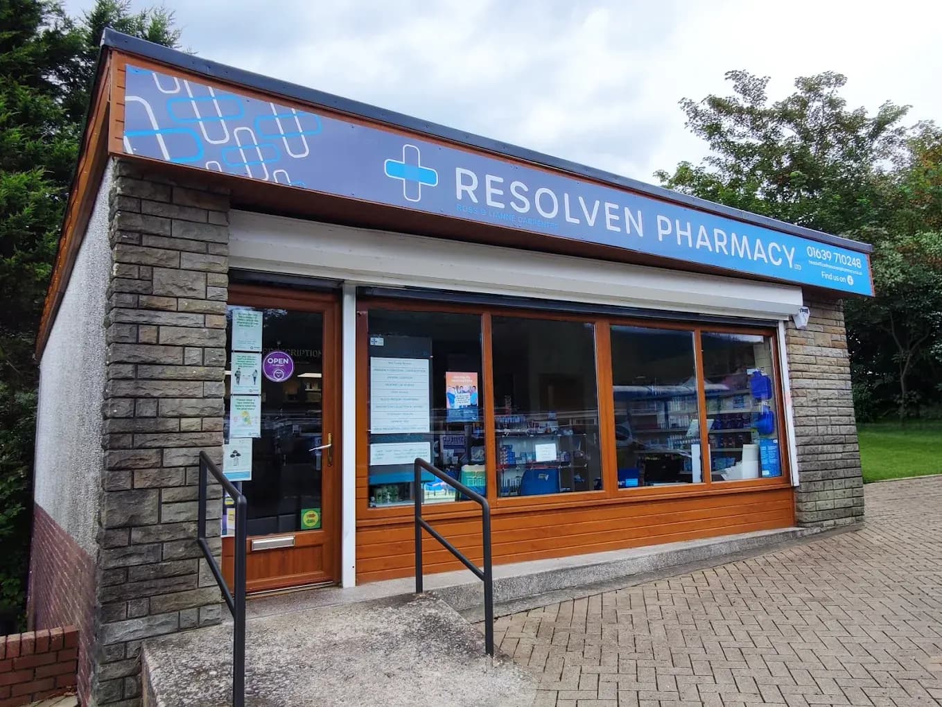 Resolven Pharmacy storefront in Neath, South Wales - Your local NHS and private pharmacy